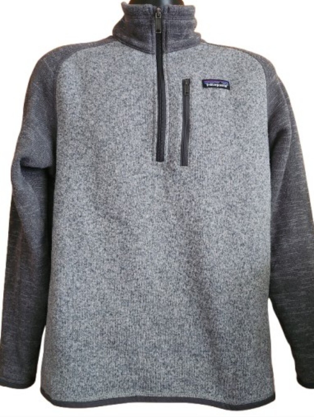 Patagonia Heather Gray Quarter-Zip Fleece Pullover Size M
